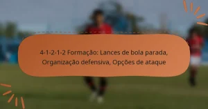 4-1-2-1-2 Formação: Lances de bola parada, Organização defensiva, Opções de ataque