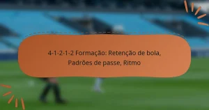 4-1-2-1-2 Formação: Retenção de bola, Padrões de passe, Ritmo