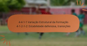 4-4-1-1 Variação Estrutural da Formação 4-1-2-1-2: Estabilidade defensiva, transições