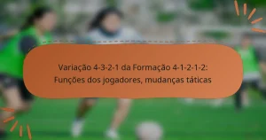 Variação 4-3-2-1 da Formação 4-1-2-1-2: Funções dos jogadores, mudanças táticas
